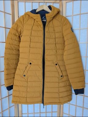 Women’s Mustard Hooded  Puffer Coat